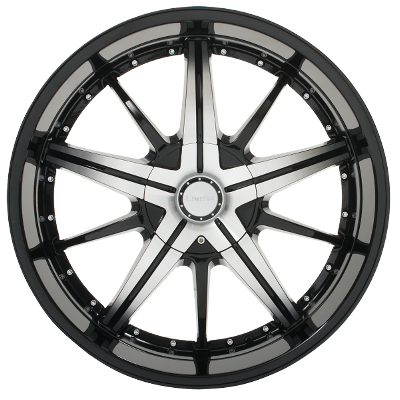 CALI OFF-ROAD 9110-2936BTR Summit 9110 Gloss Black/Red Milled Spokes 20X9 6-135 0mm 87.1mm 