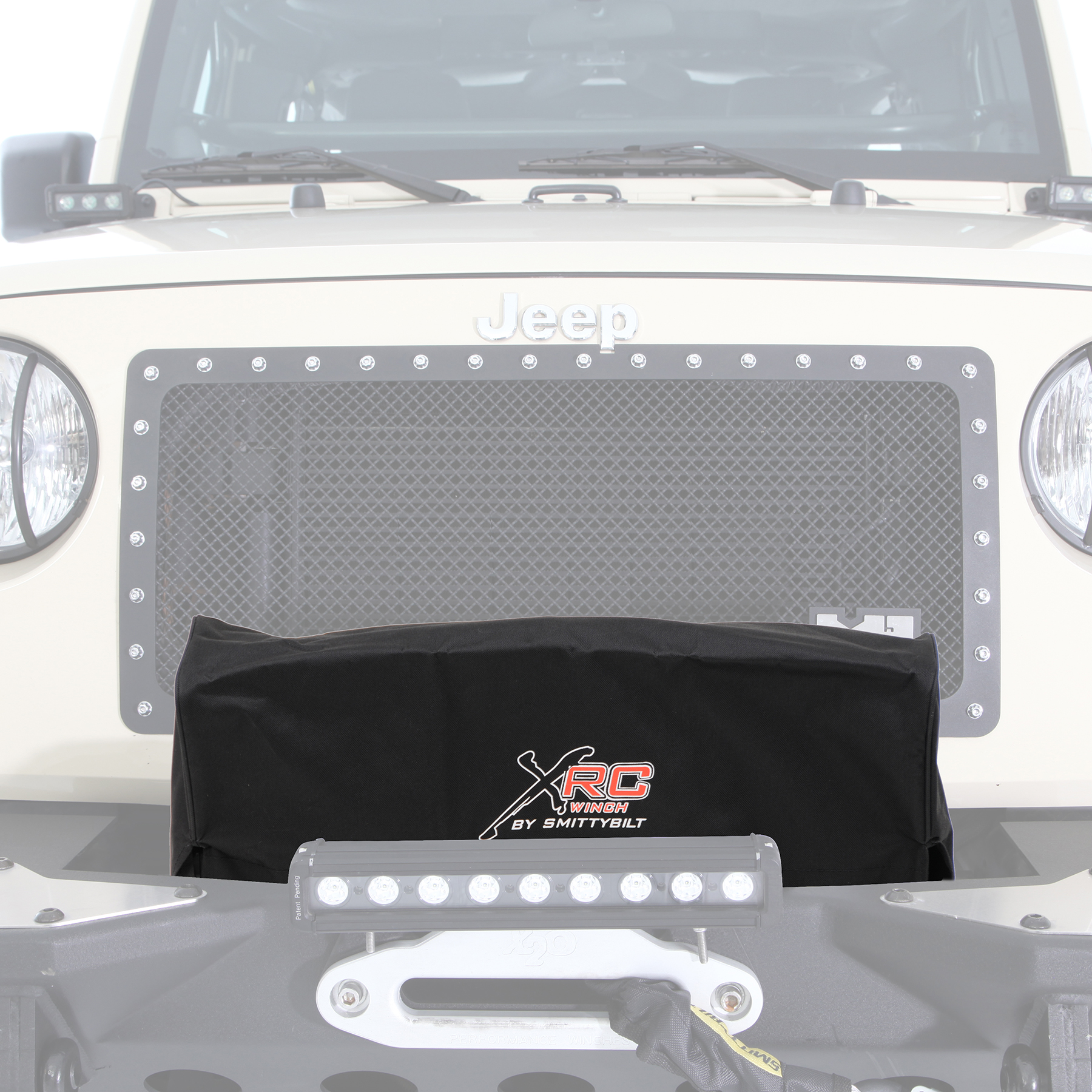 Picture of Smittybilt 97281-97 Winch Cover – SB Logo New – Black