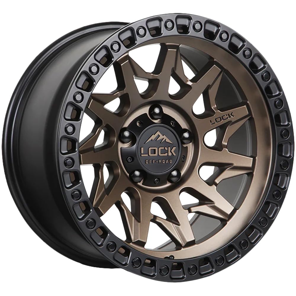 Picture of Lock Off-Road Wheels COMMANDO-7969MRMBR Commando 17x9 6x139.7 +0et Cb106.2 Matte Bronze W Matte Black Ring Wheel