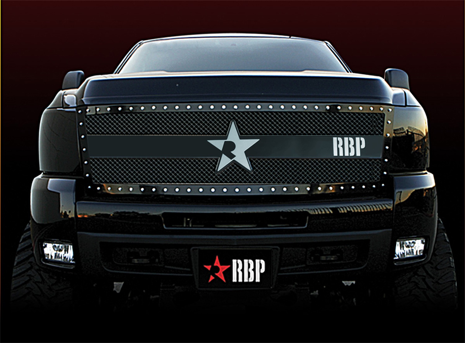 Picture of RBP 251208 Rx Series Studded Frame-Main Grille-Black-(requires Cutting)