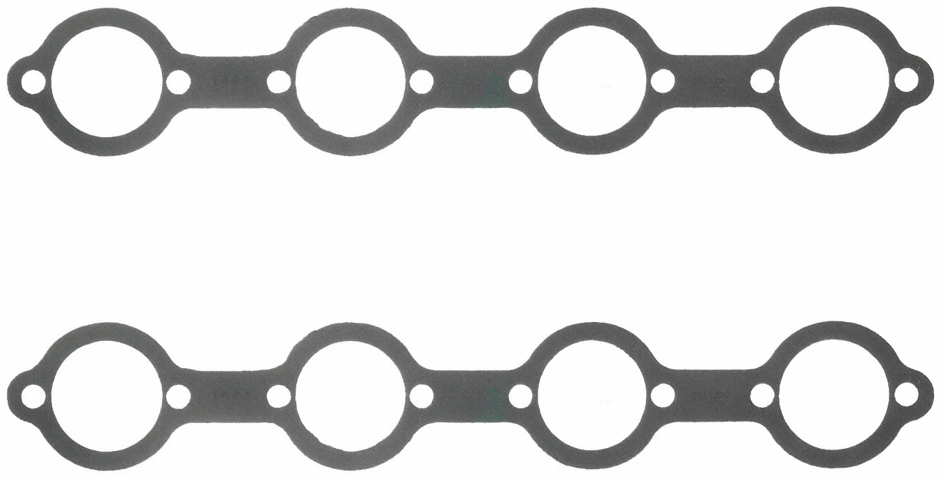 FelPro 1484 SBC Exhaust Gaskets Round Splayed Valve Autoplicity