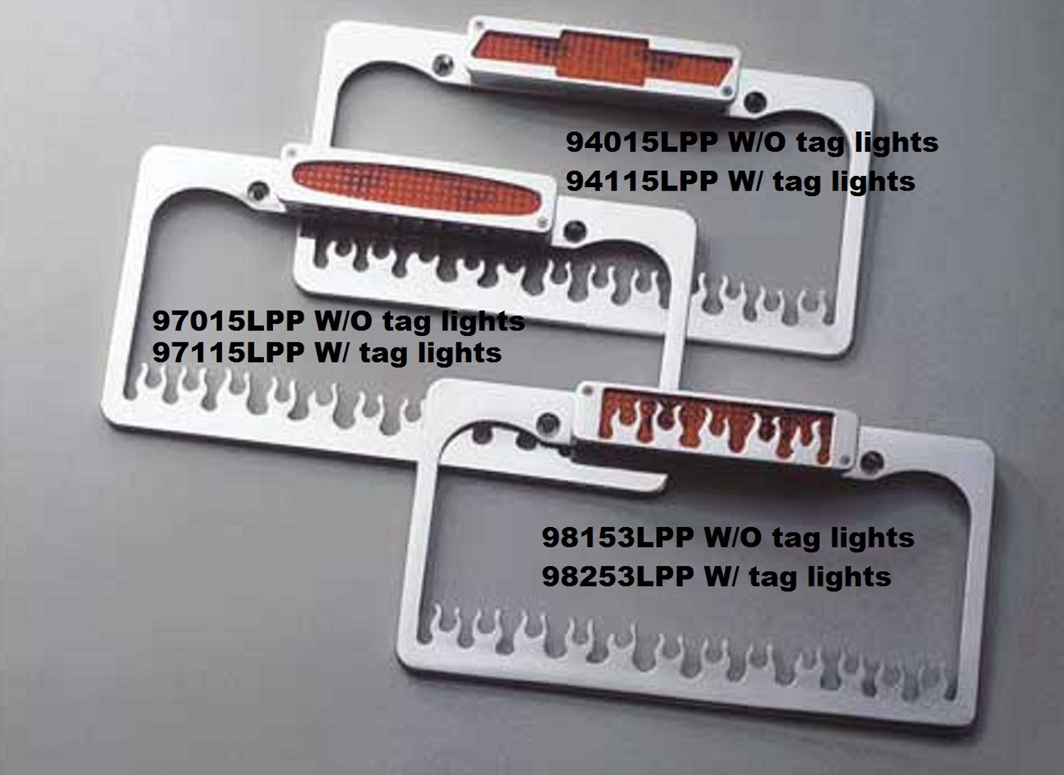 All Sales 94015LPP License Frame with Third Brake Light ALS:94015LPP All Sales 94015LPP License Frame with Third Brake Light ALS:94015LPP