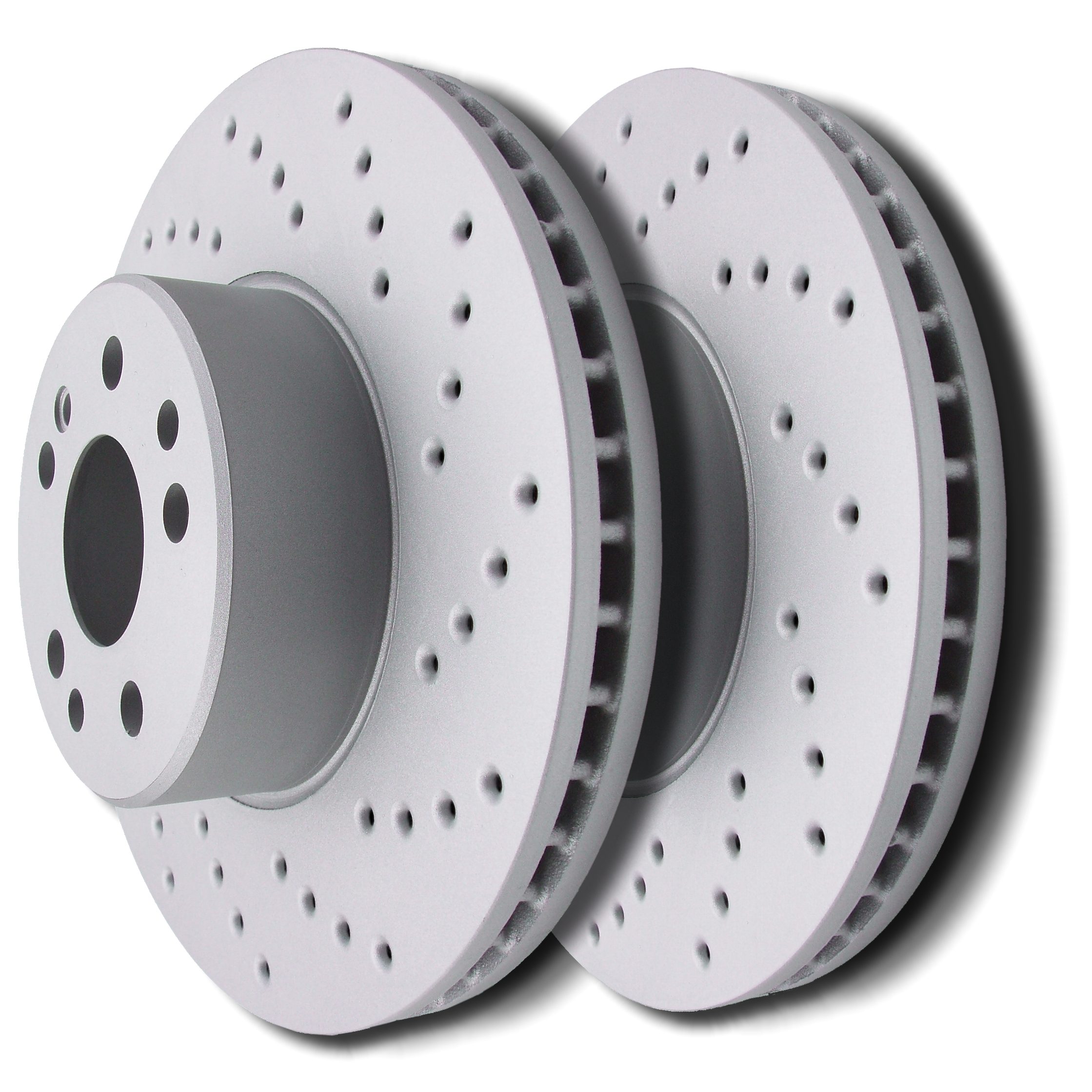 SP Performance C471624 Cross Drilled Brake Rotors With Gray Zrc Anti