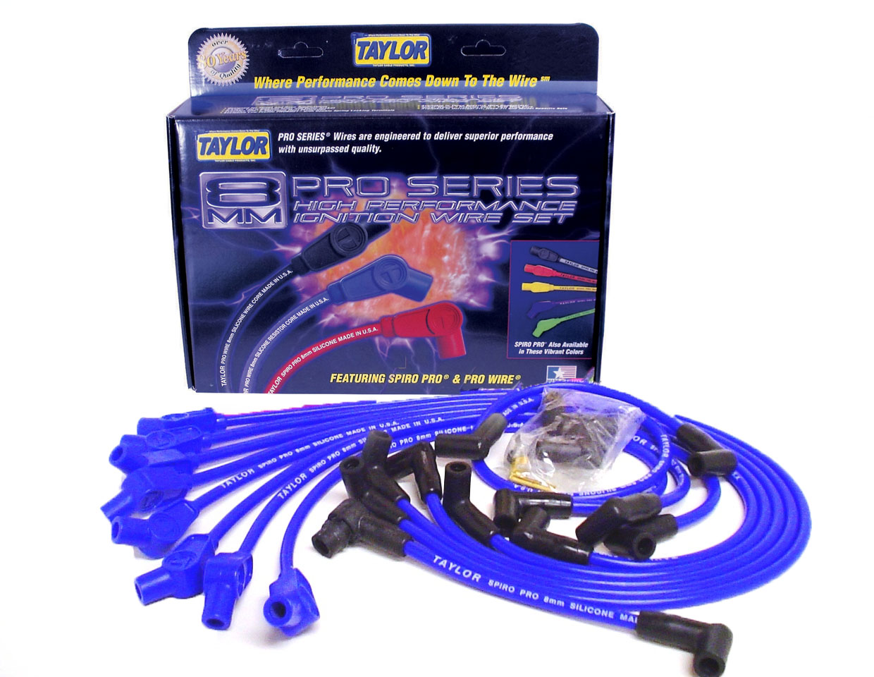 Taylor Made 74658 8mm Spiro Pro Ignition Wire Set | Autoplicity
