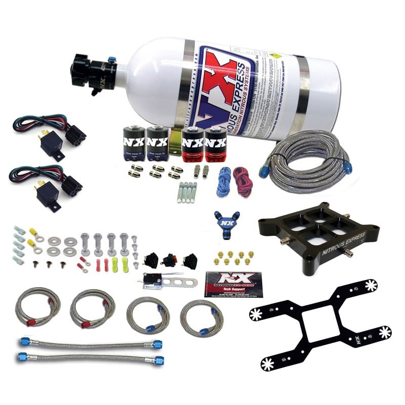 Show details for Nitrous Express 66042-10 4150 Dual Stage Billet Crossbar, (50-300 & 100-500hp) With 10lb Bottle.
