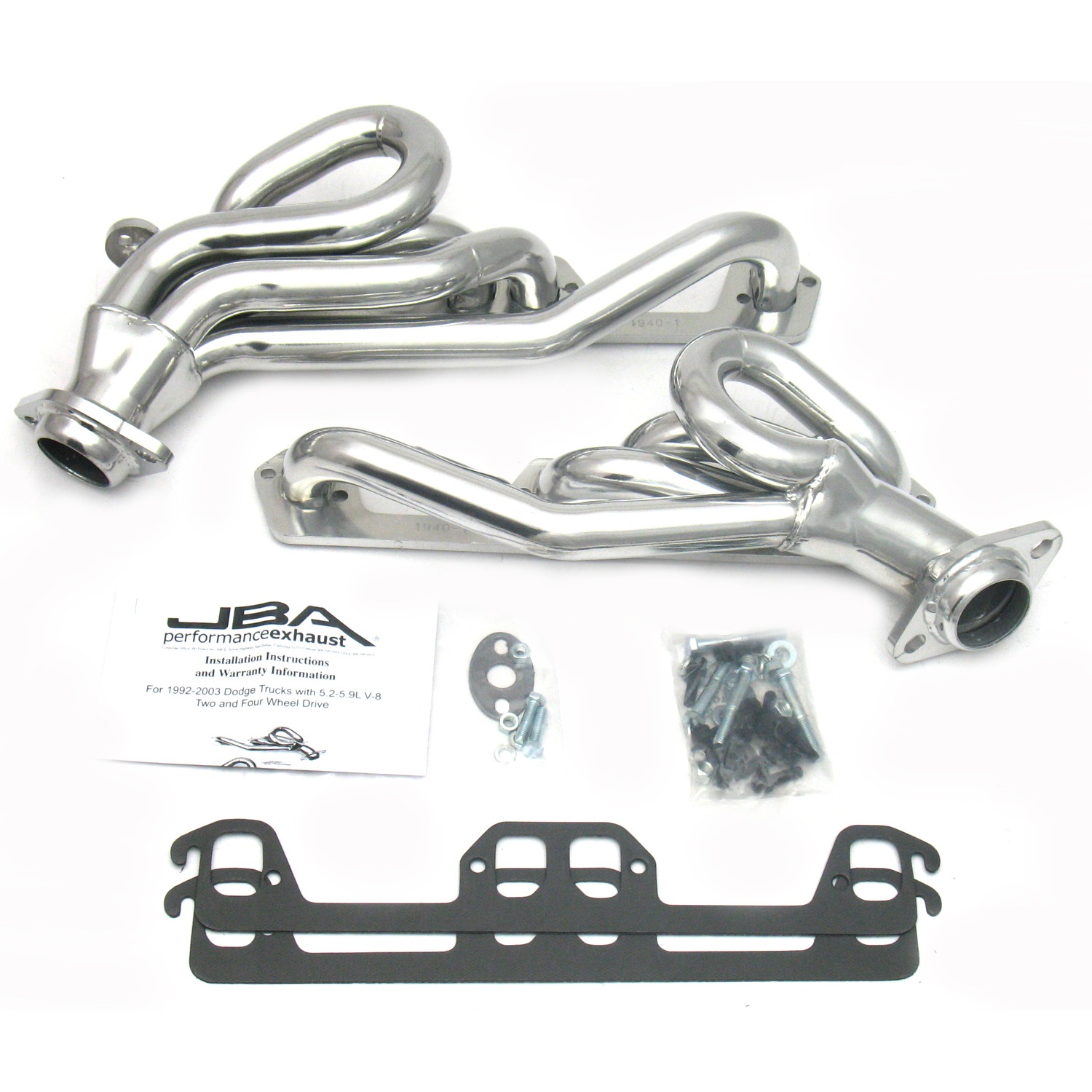 JBA Headers 1940S1JS 1940s1js 1 1/2" Shorty Stainless Steel 9295 Ram