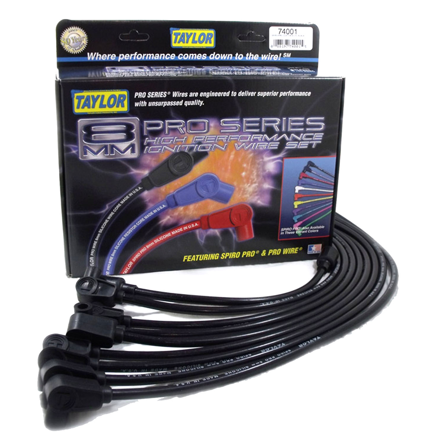Taylor Made 74037 8mm Spiro Pro Ignition Wire Set Autoplicity