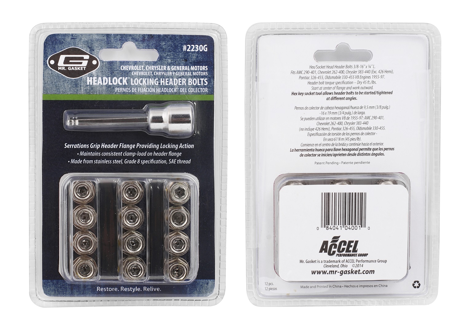 Mr Gasket 2230G Headlock Locking Header Bolts Autoplicity