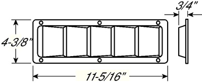 Details about   attwood 1488-5 Corrosion-Resistant Stainless Steel Marine Louvered Vent 