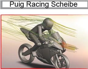 Show details for Puig 1650-N Puig Racing Windscreen Yamaha R1 2004-2006