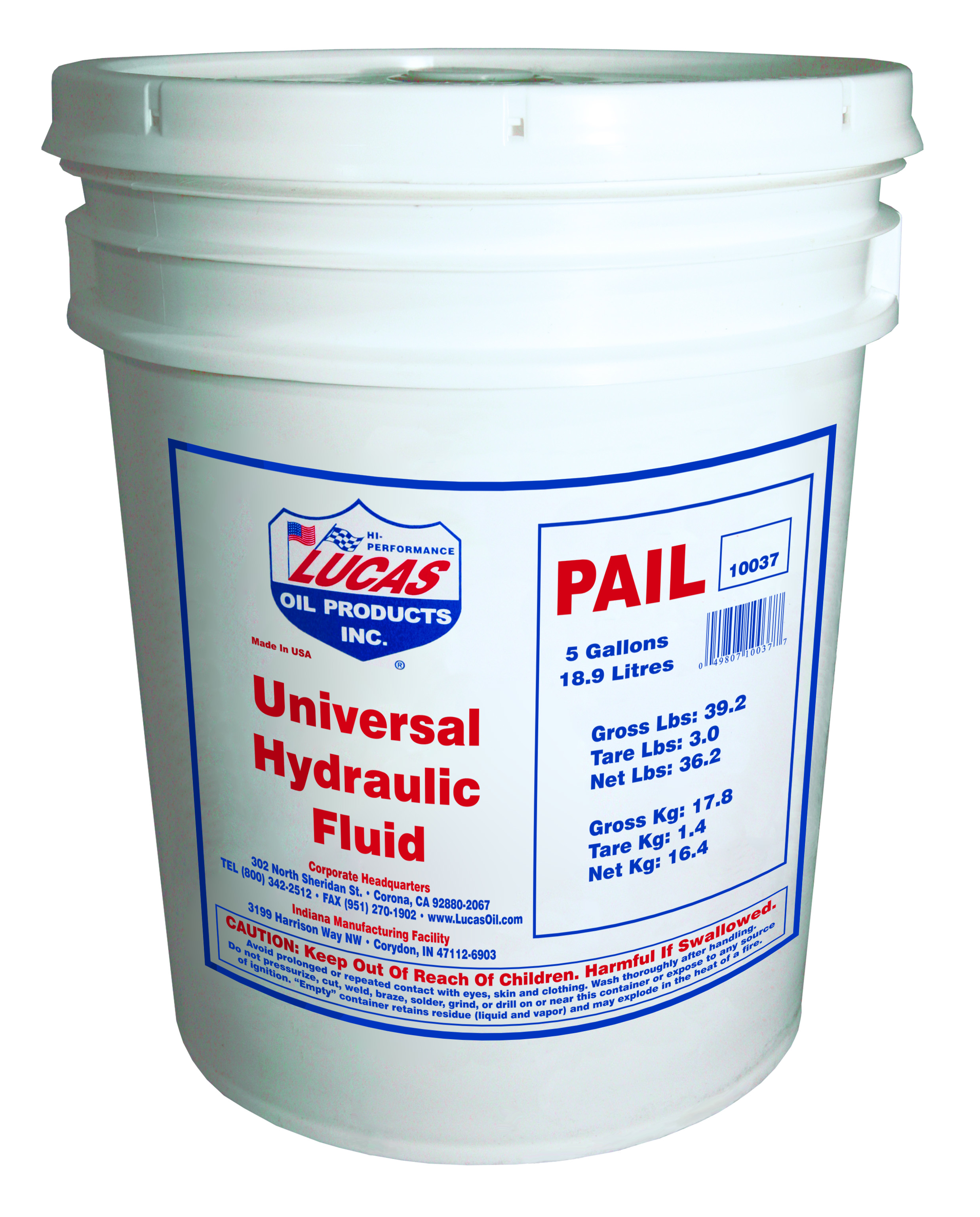 Lucas Oil 10037 Universal Hydraulic Fluid 5 Gallons Autoplicity