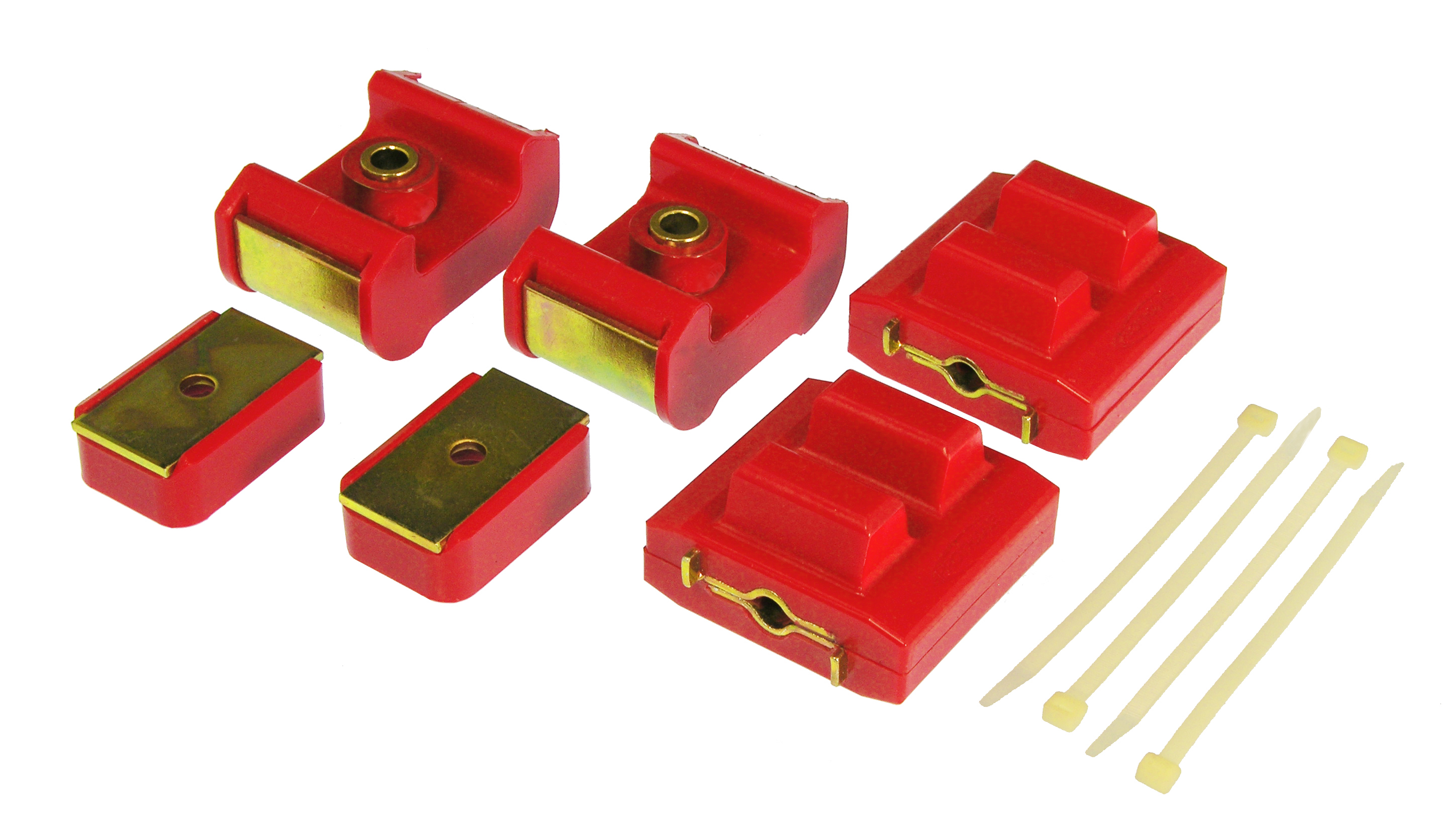 Prothane 4-1903 Red Motor & Transmission Mount Kit - Polyurethane Upgrade Mounts