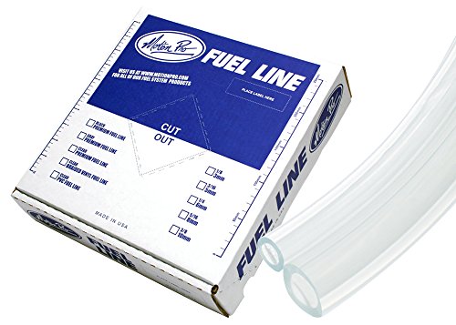 Motion Pro Clear PVC Motorcycle Fuel Line - 3/16" ID, 5/16" OD, 10 Feet Total Length
