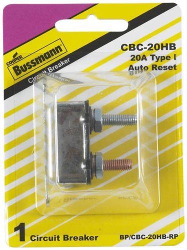 Show details for Bussmann BP/CBC20HB-RP 20 Amp Type-I Stud Mount Circuit Breaker With Lengthwise Bracket