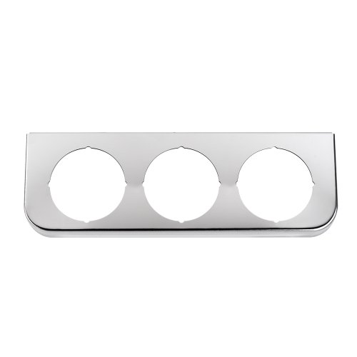 Stewart Warner Gauges 811653F Stewart Warner 811653F Chrome 3Hole Gauge Mounting Panel