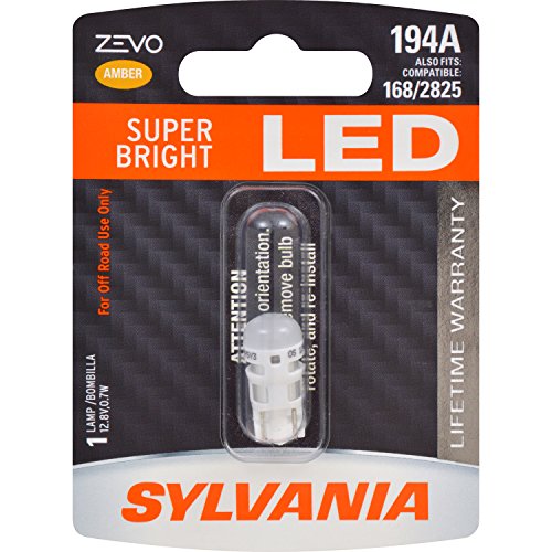 Picture of Sylvania 194ALEDBP Sylvania Zevo 194 T10 W5w Amber Led Bulb (pack Of 1)