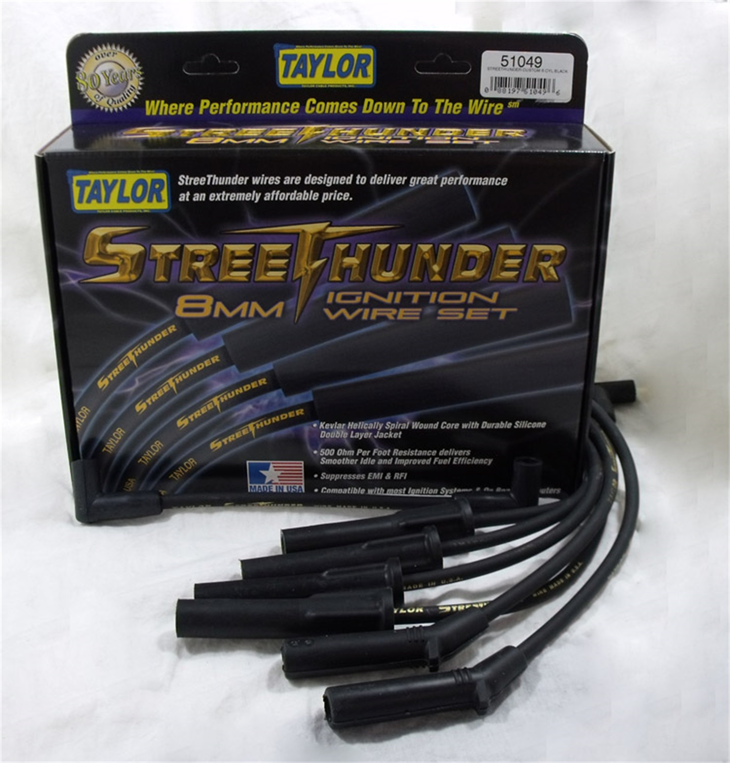 Taylor Made 51049 8mm Street Thunder Ignition Wire Set Autoplicity