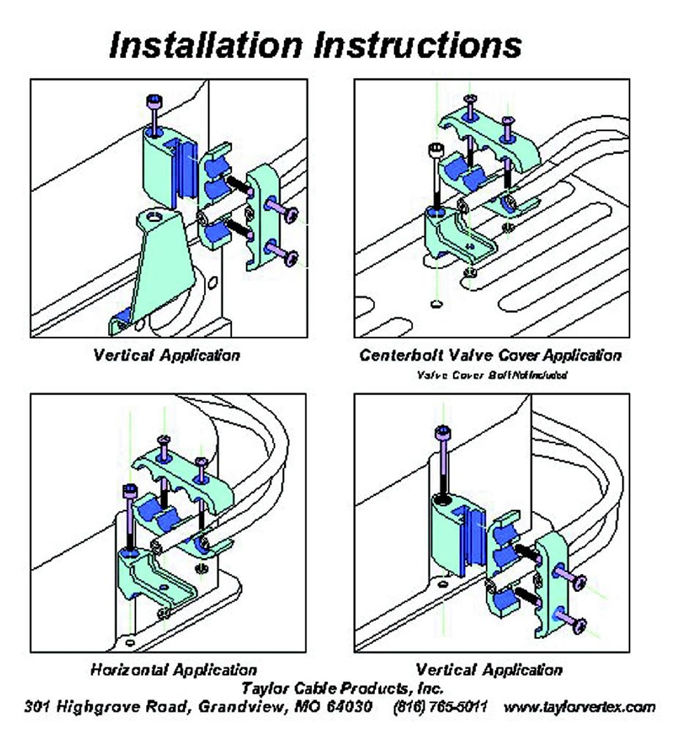 Taylor Made 42522 V8 Vertical Wire Loom Kit 78mm Vertical Autoplicity