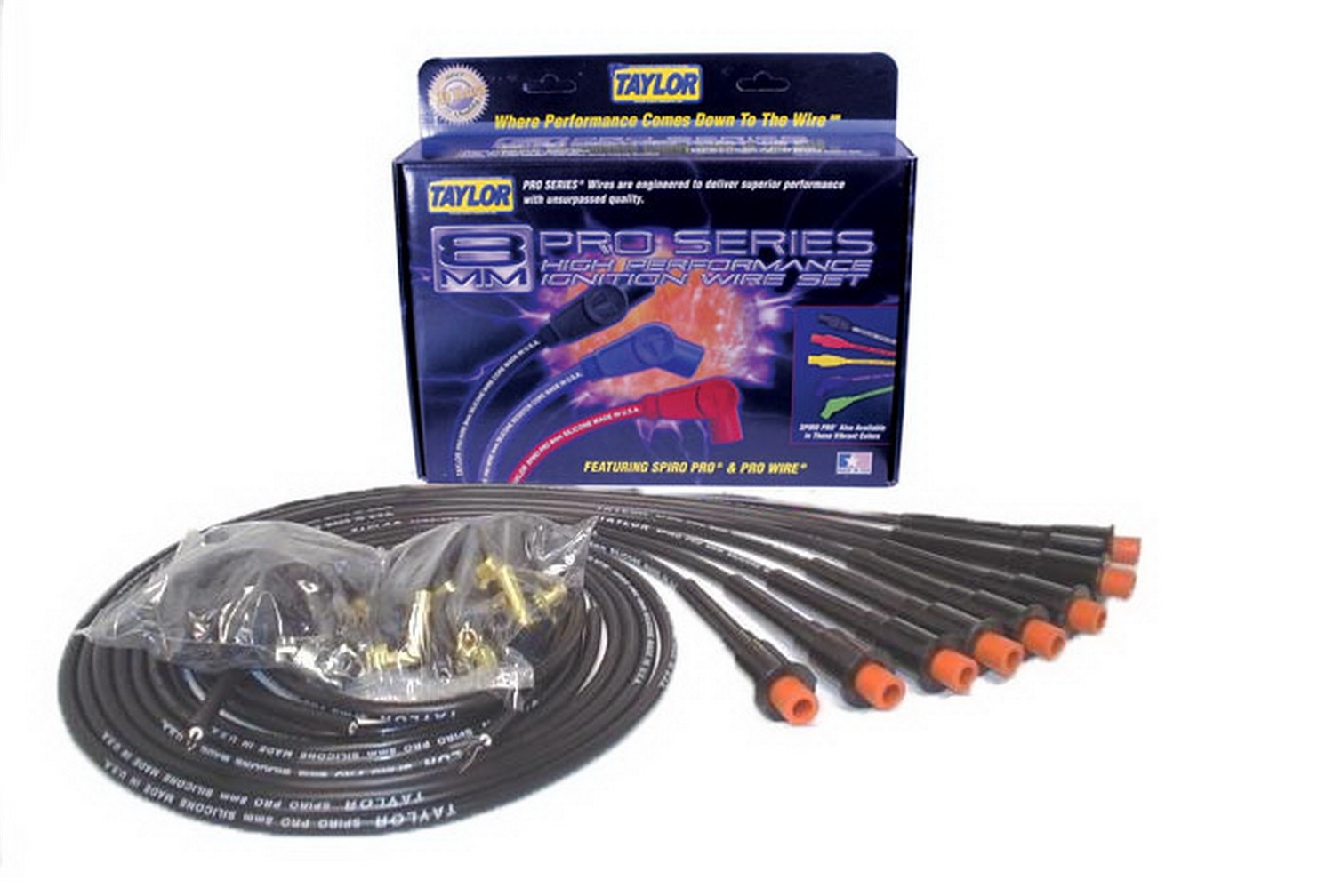 Taylor Made 75089 8mm Spiro Pro Ignition Wire Set Autoplicity