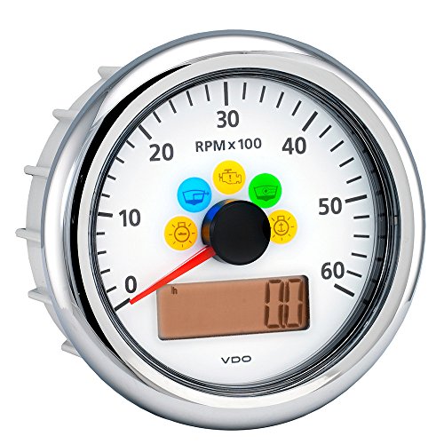 VDO Gauges A2C32562100S Vdo Viewline Ivory 6,000 Rpm 3 3/8" (85mm