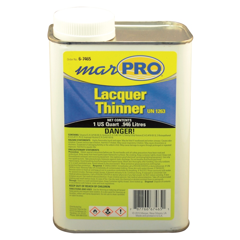 MARPRO PAINT & CHEMICALS 220140600 Lacquer Thinner Qt 2 Autoplicity
