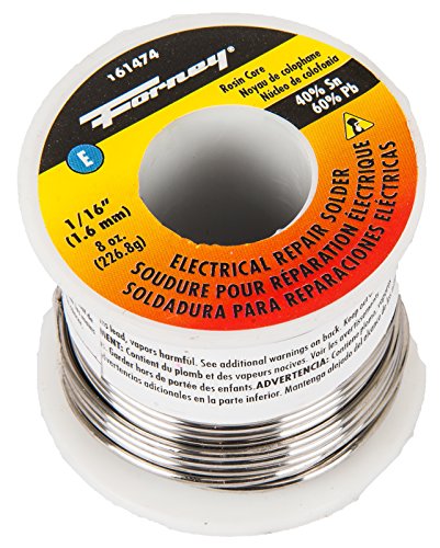 Forney 38073 Rosin Core Solder, 1/16-Inch, 1/4-Lb Spool – Perfect For Electrical Wiring & DIY Repairs