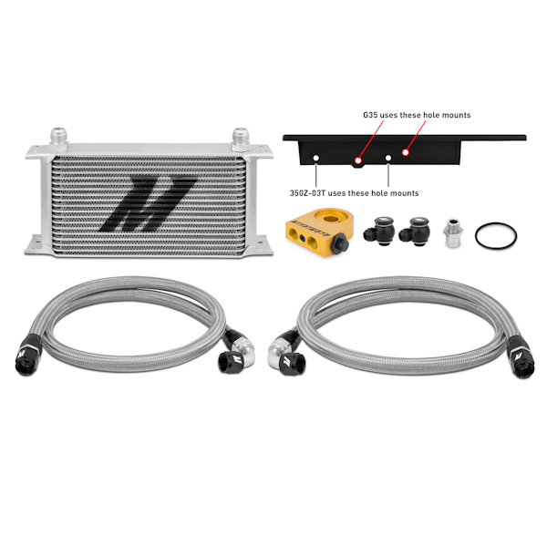 Picture of Mishimoto MMOC-350Z-03T 03-09 Nissan 350z / 03-07 Infiniti G35 (coupe Only) Oil Cooler Kit, Thermostatic