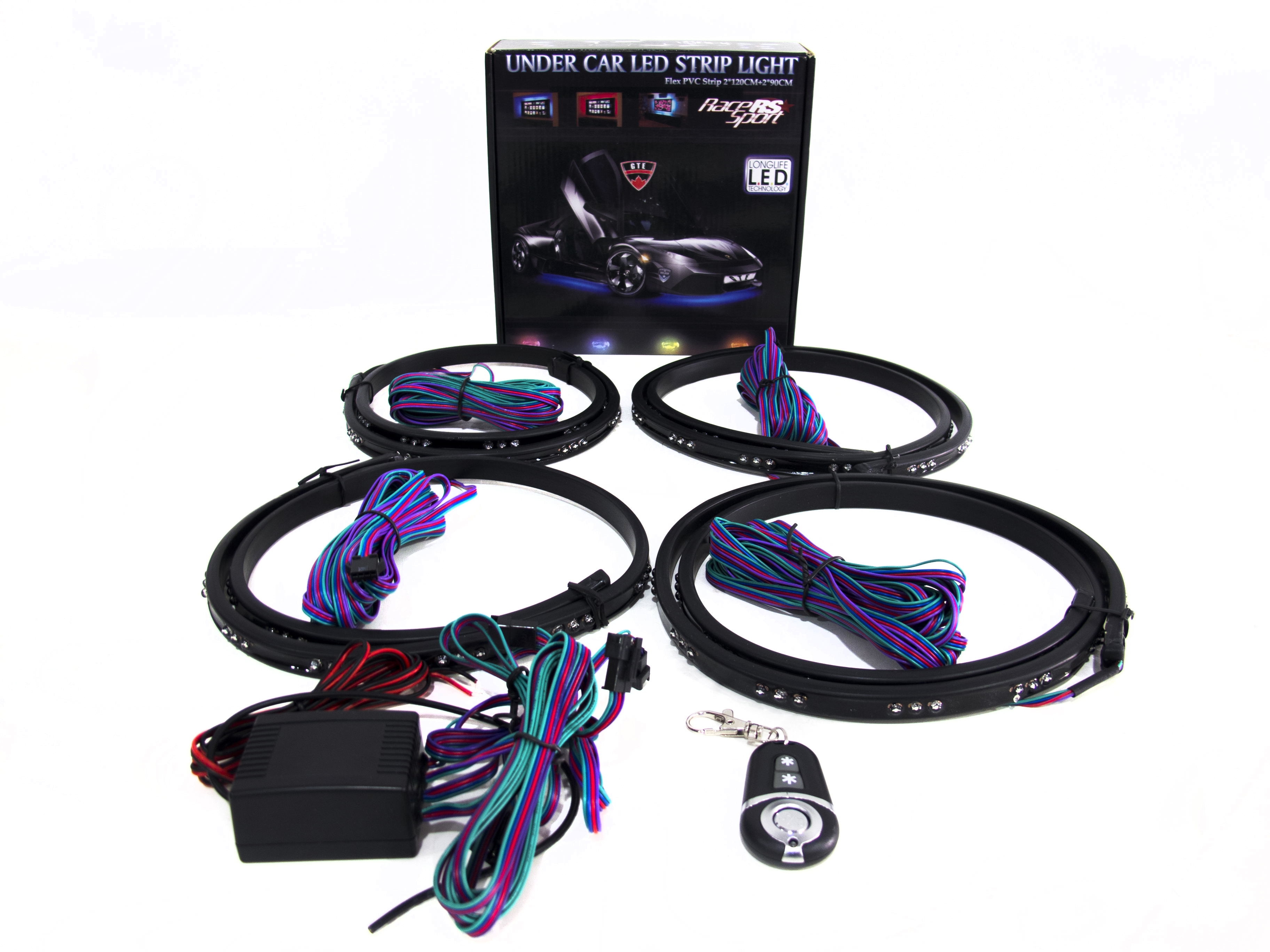 Race Sport LEDUNDERKIT Rgb MultiColor Flexible Led Underbody Complete