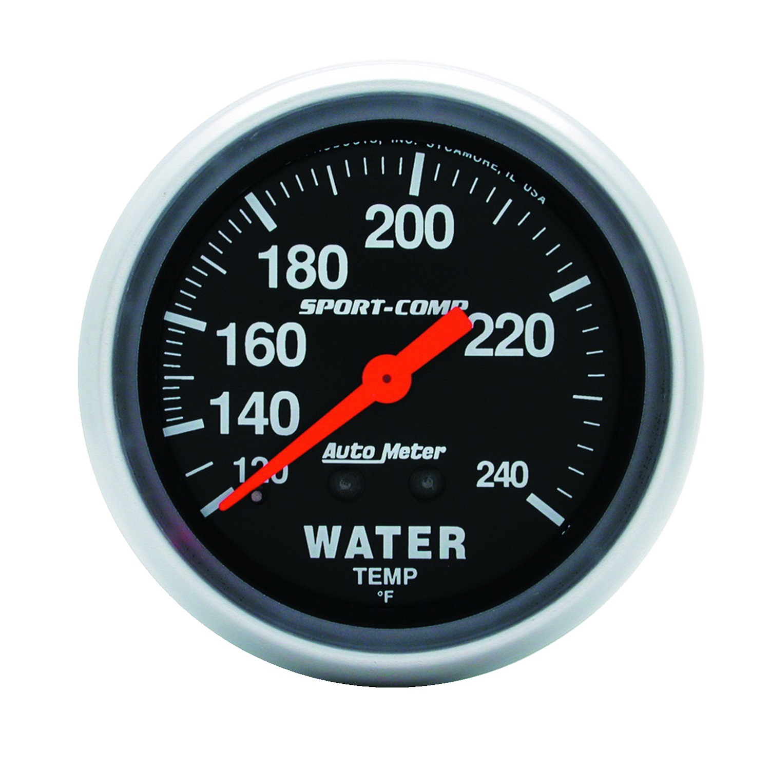 Auto Meter 3433 Mechanical Water Temperature Gauge; 2 5/8 In.; 120 240 Deg. F; Incl