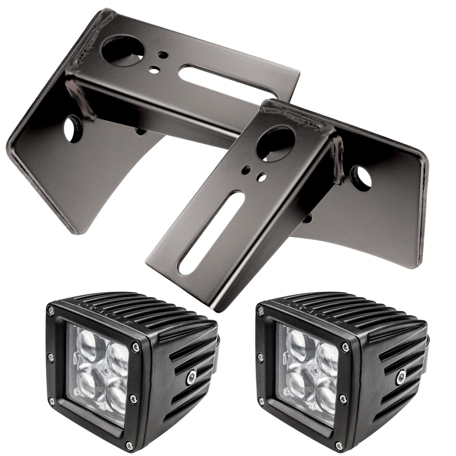 Show details for Oracle Lighting 2142504 Lower Windshield Mount Brackets W/ Lights Combo