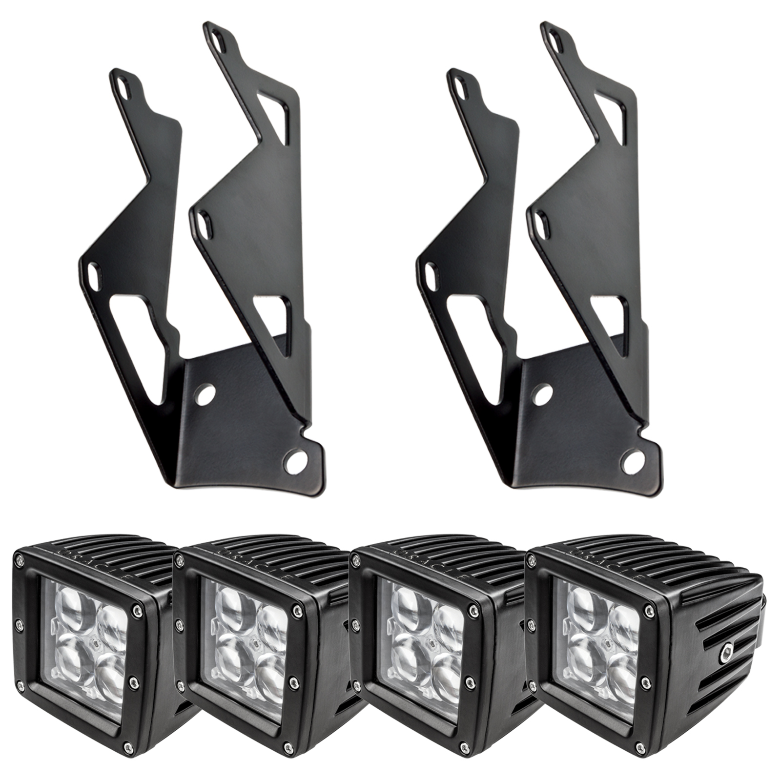 Show details for Oracle Lighting 2145504 Dual Mounting Pillar Brackets W/ Lights Combo