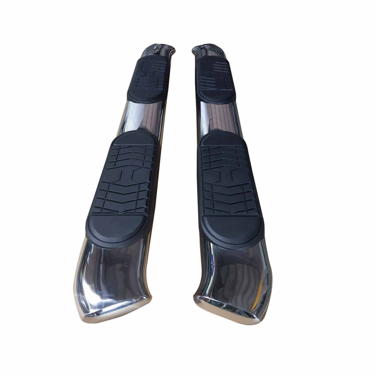 TrailFX A7085S With Step Pads 5 In Oval Bent Pol Stainless Steel With ...