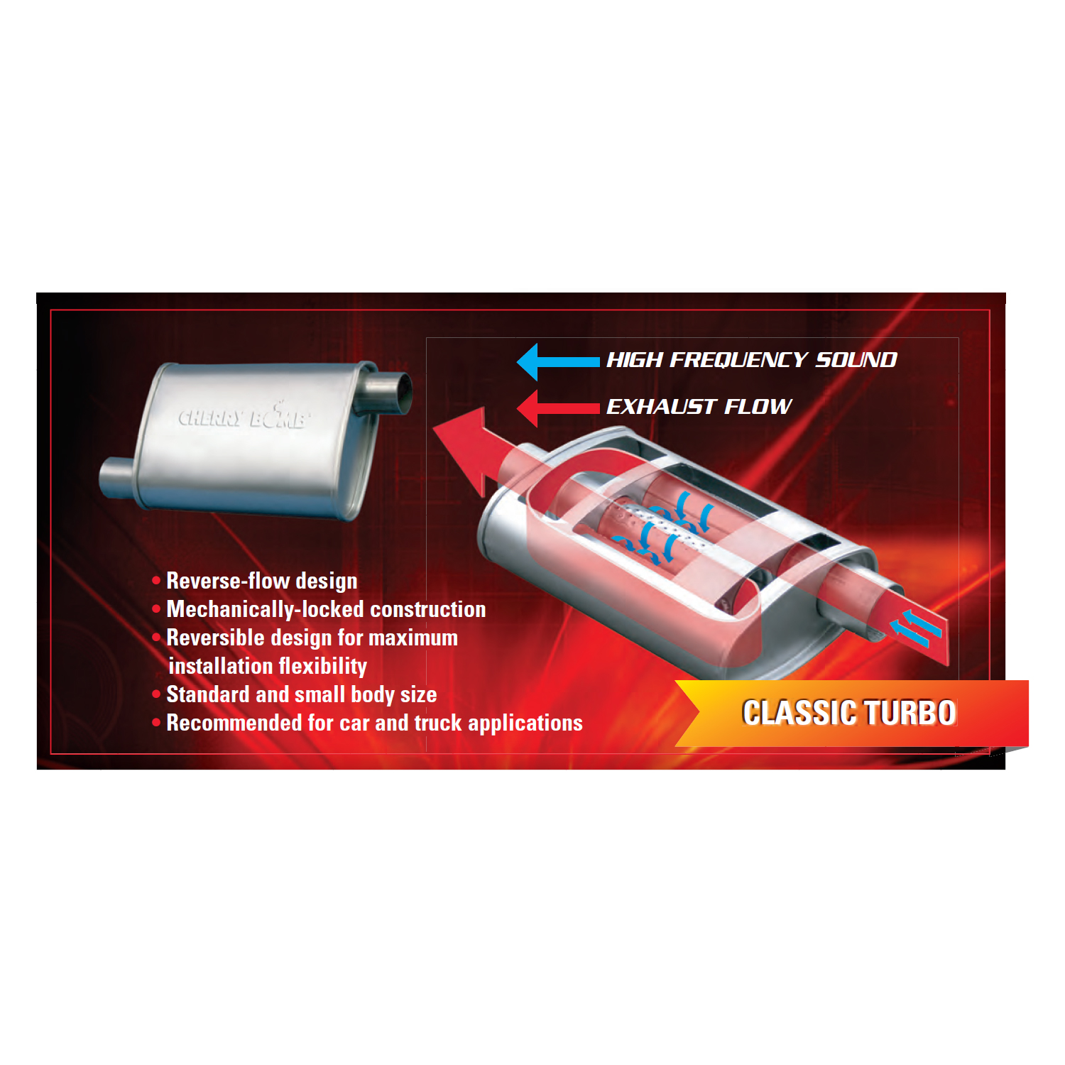 AP EXHAUST 16811CB Muffler Cherry Bomb Turbo Autoplicity