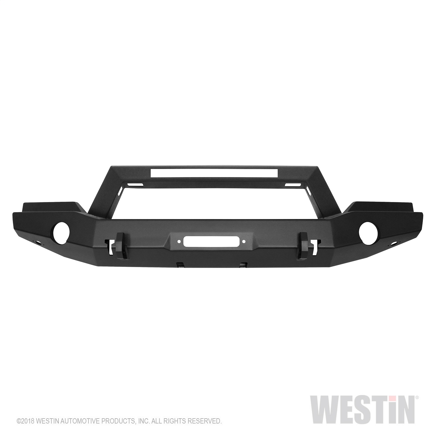 Westin WJ2 Full Width Front Bumper w/LED Light Bar Mount Autoplicity