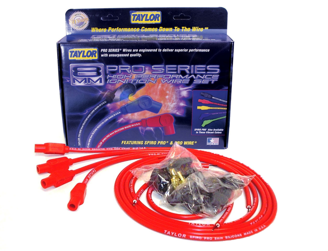 Taylor Made 73235 8mm Spiro Pro Ignition Wire Set Autoplicity