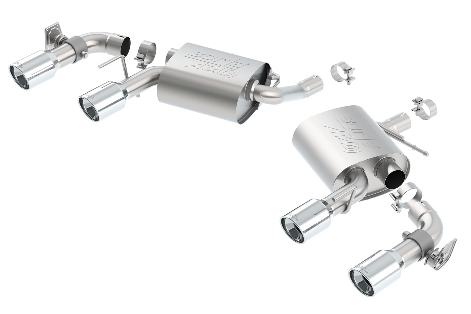 Borla 11931 Atak AxleBack Section Exhaust; 2.25 In. Into Muffler/2.5