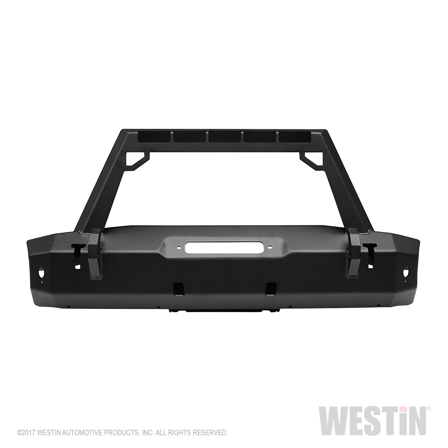 Westin WJ2 Stubby Front Bumper w/LED Light Bar Mount Autoplicity