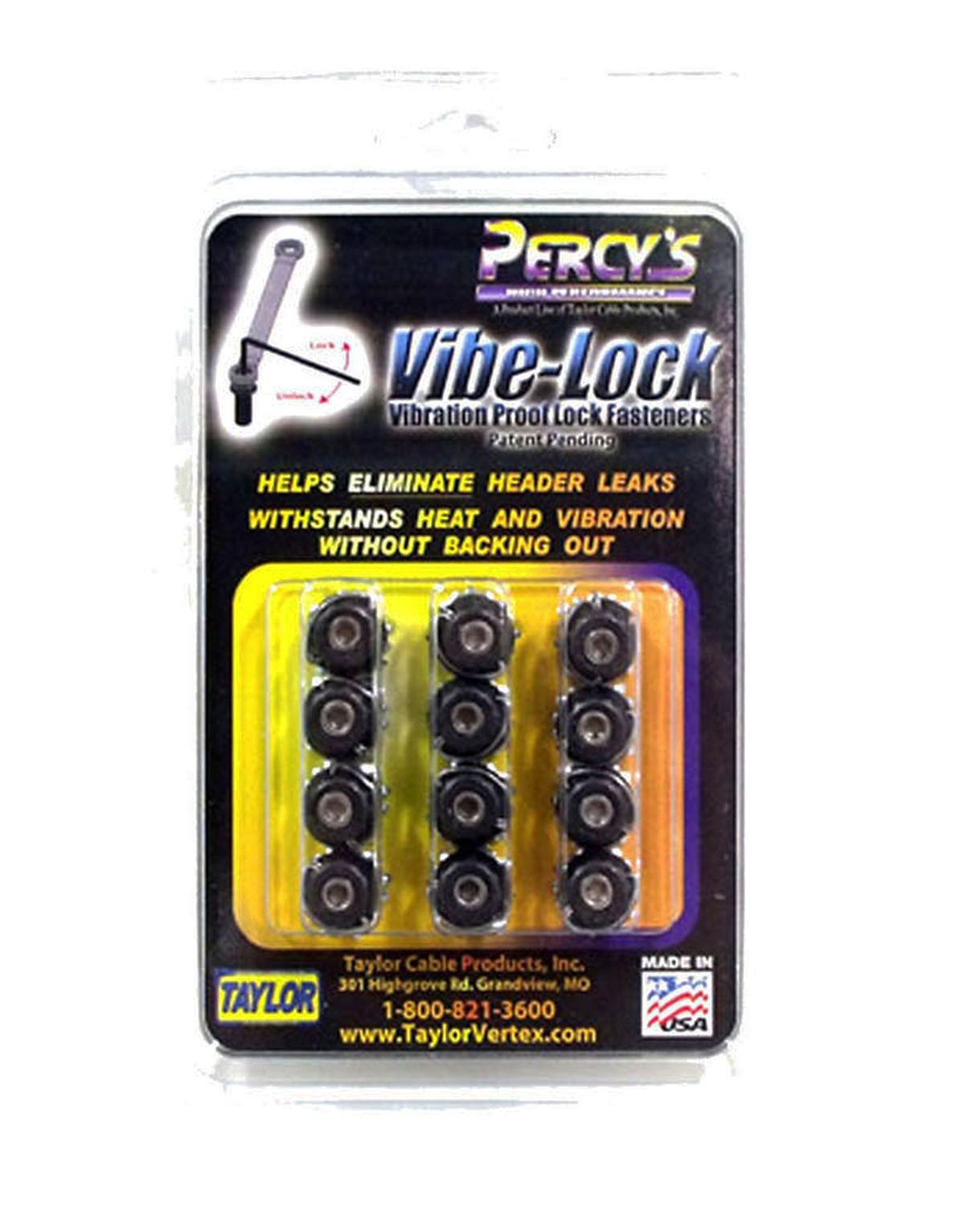Percy's High Performance 310007 VibeLock Blk Oxide Bolt 3/816 X 1in