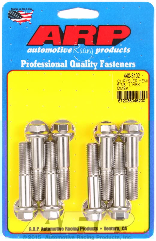 ARP 4403102 Motor Mount Bolt Kit 6pt Mopar 5.7/6.1l Hemi Autoplicity