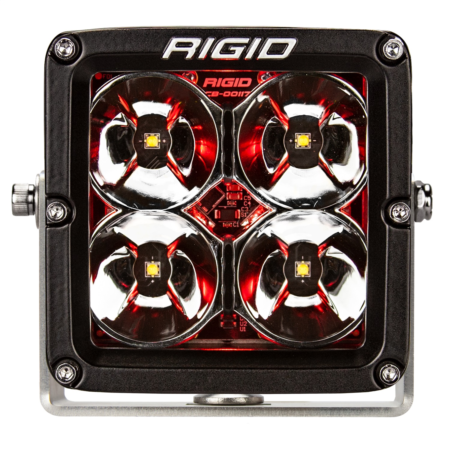 Picture of RIGID Industries 32203 Rigid Radiance Pod Xl With Red Backlight, Surface Mount, Black Housing, Pair