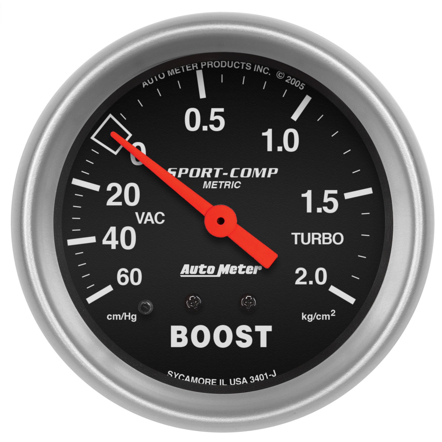 Auto Meter 3401J 25/8" Boost/vacuum, 60 Cm/hg2.0 Kg/cm2,
