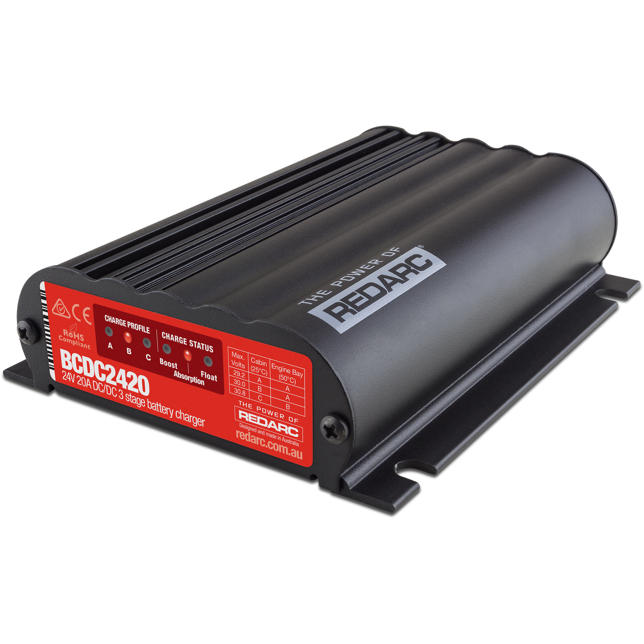 Show details for REDARC BCDC2420 24V 20A IN-VEHICLE DC BATTERY CHARGER