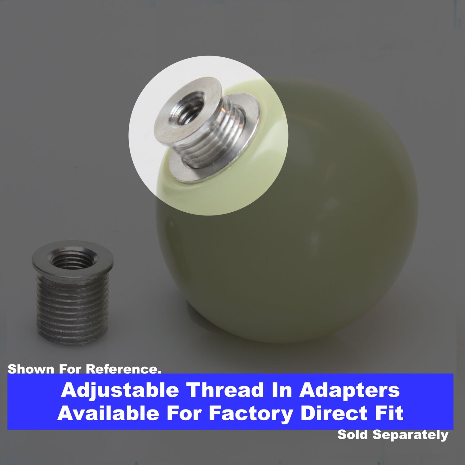 American Shifter Company 142452 White 50 Year Retro Series Ivory Shift Knob w/ M16x1.5 Insert