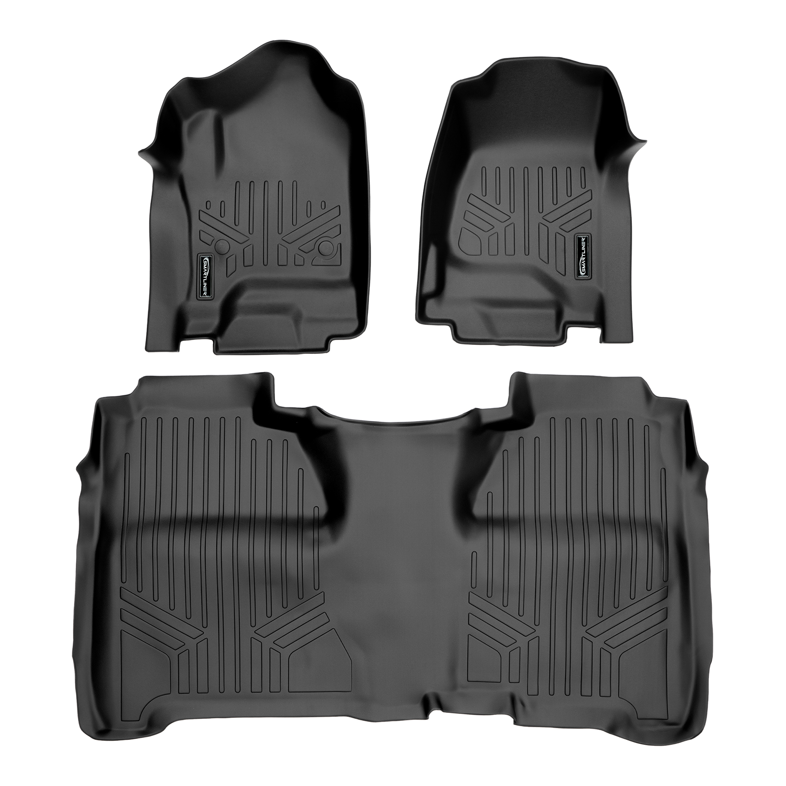 SmartLiner USA SA0136/B0136 Custom Fit Floor Mats 2 Row Liner Set Black