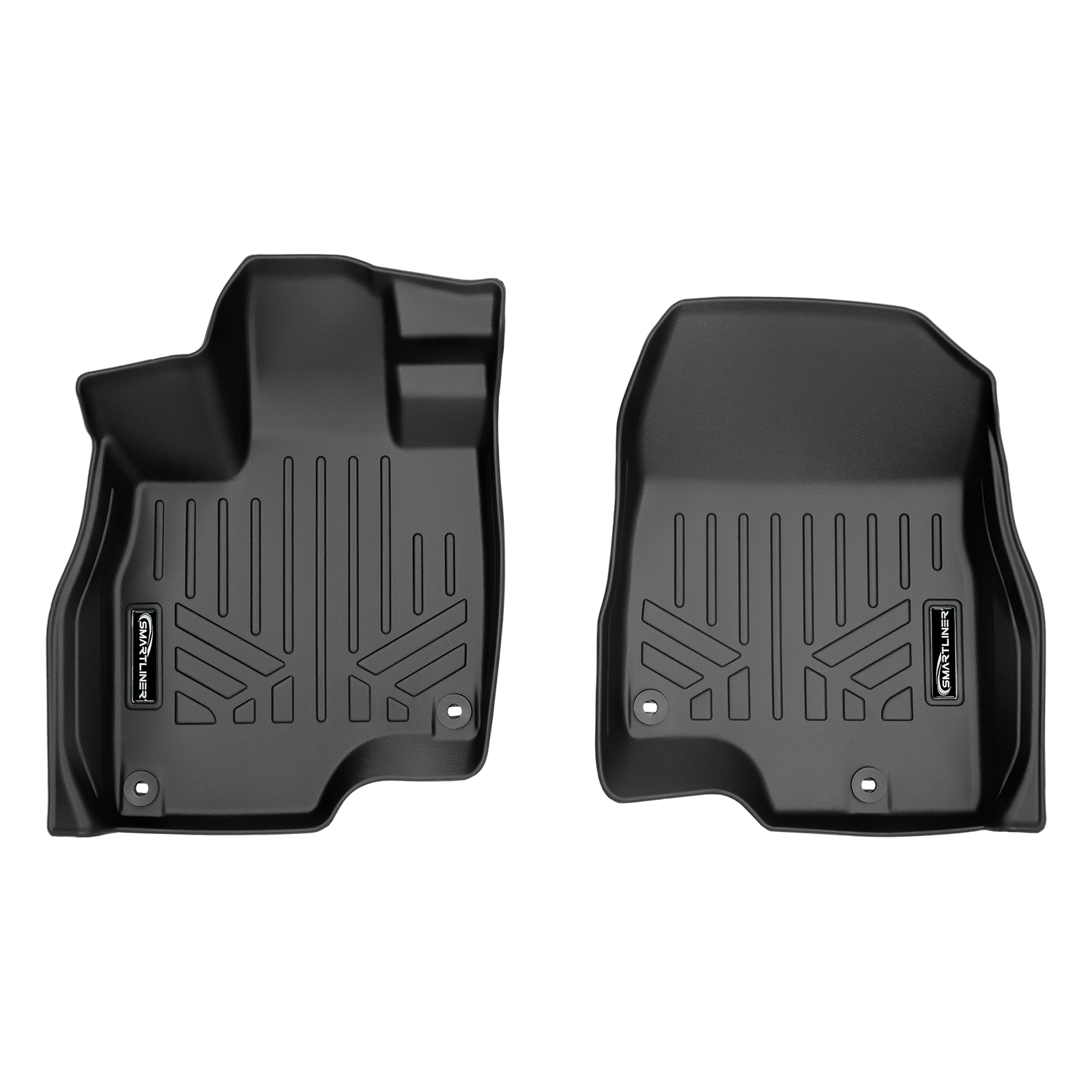 SmartLiner USA SA0398 Custom Fit Floor Mats 1st Row Liner Set Black For