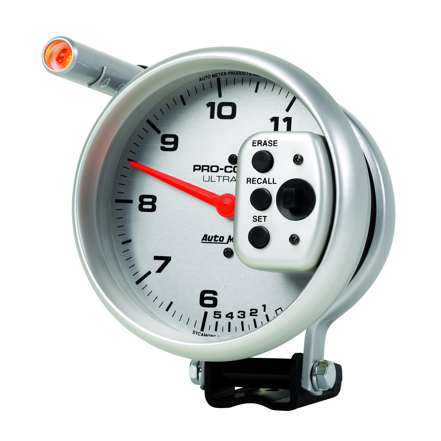 AutoMeter 6855 Gauge; Tach; 5in.; 11k Rpm; Pedestal W/quick Lite; Dual Range W/peak Memory; Ul