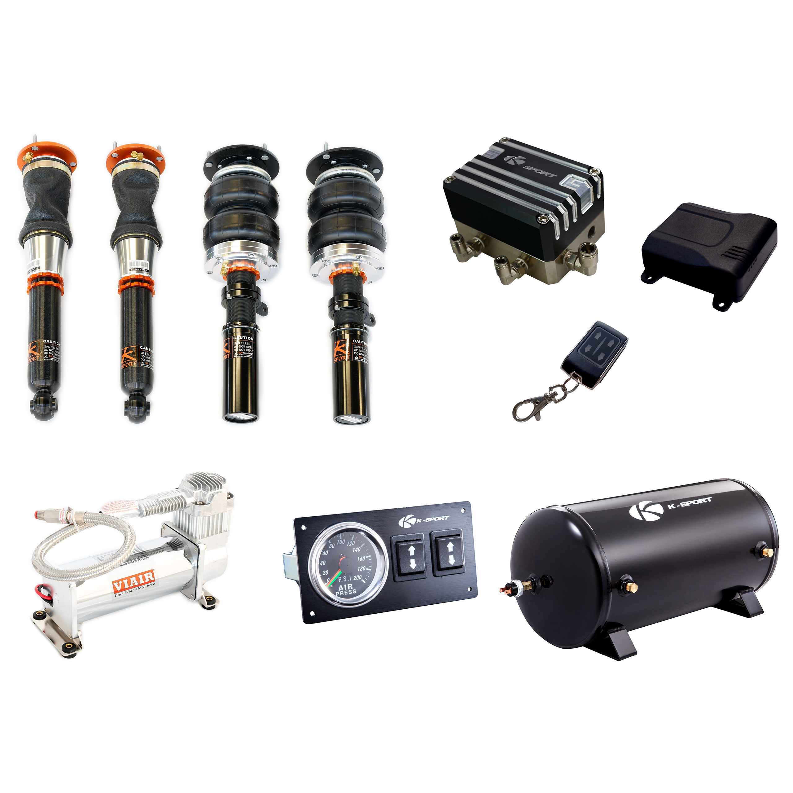 Ksport CMZ250ADX Direct BoltIn Air Suspension Kit; Electronic