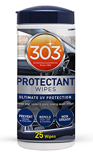 Show details for 303 Products 30397 303 Protectant Wipes Ultimate Automotive Uv Protection Prevent Fading And Cracking Repels Dust, Lint, And Staining Non Greasy 25 Wipes