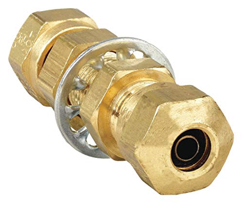 Show details for Parker Hannifin 62NBH6 Air Brake D.o.t. Compression Style Fitting For J844 Tubing-Nta, Tube To Tube, Brass, Compression Bulkhead, 3/8"