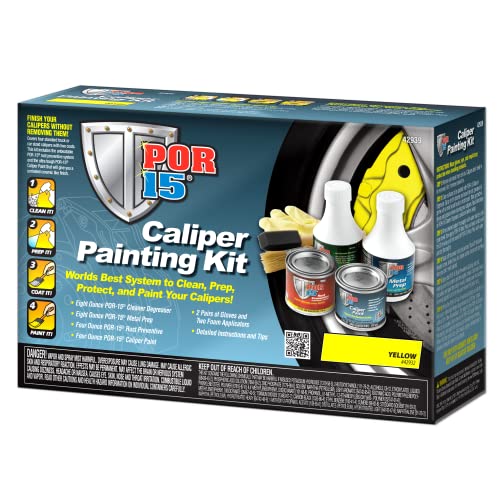 POR15 42939 Caliper Painting Kit Yellow Clean, Prep, & Paint Brake
